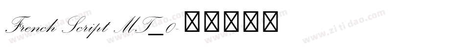 French Script MT_0字体转换